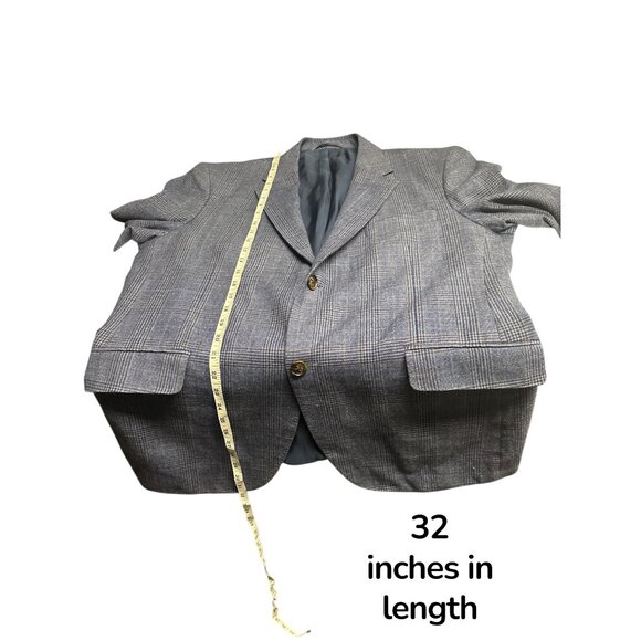 Rodd & Gunn Wool Blend Blazer Men’s L Blue Glen Plaid Check Sport Coat Woven - Picture 11 of 12